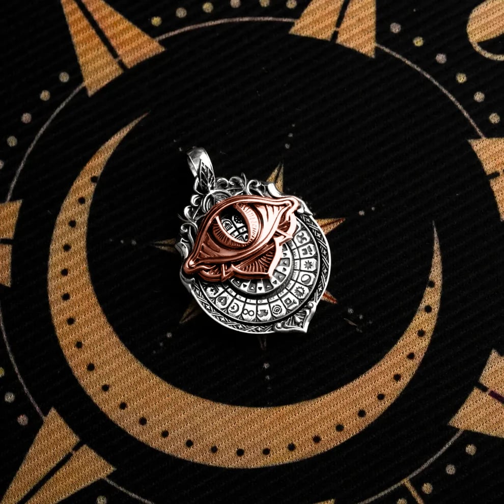 👁️‍🗨️Handmade Tarot Vision Pendant: Connect to Cosmic Wisdom Anytime(Cheat Sheet Included)