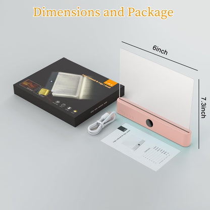 📖 Rechargeable LED Book Light – Full Page, Dimmable, 3 Colors & Timer | Perfect Gift for Readers 🌙