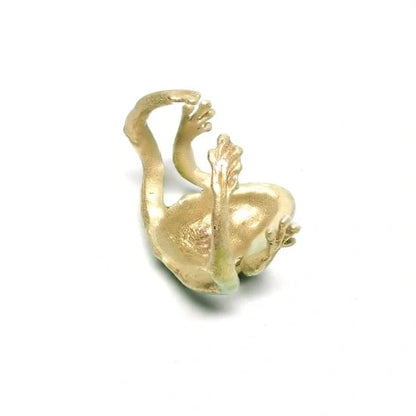 👑 Royal Tree Frog Ring 🐸 | Handcrafted Nature-Inspired Statement Jewelry