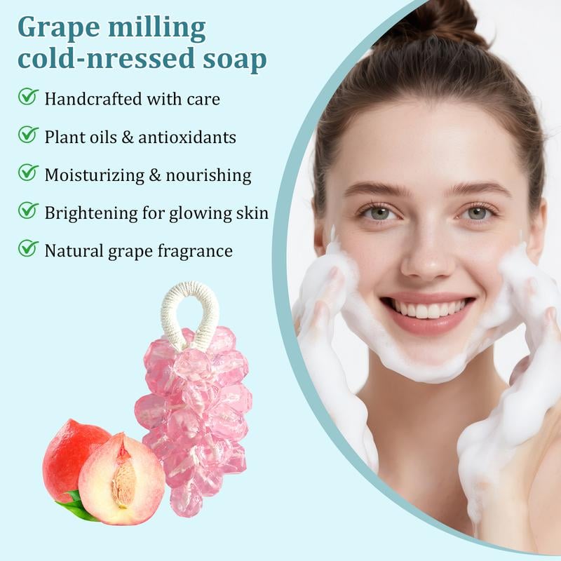 🔥Christmas Sale 49% OFF💕Personalized Original Handmade Crystal Grape Soap Gentle Cleansing Soap