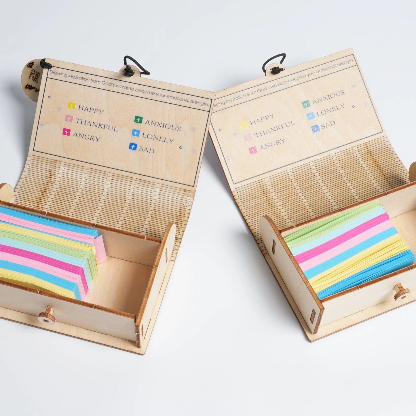 🔥Limited Time Discount🎁 - ✝️Handmade Wooden Bible Verses Box - Daily Bible Verses (🎁 A Reminder of God's Words💖)