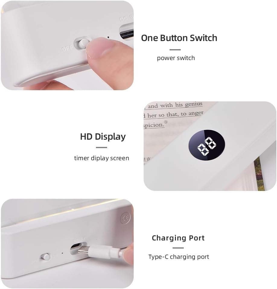 📖 Rechargeable LED Book Light – Full Page, Dimmable, 3 Colors & Timer | Perfect Gift for Readers 🌙