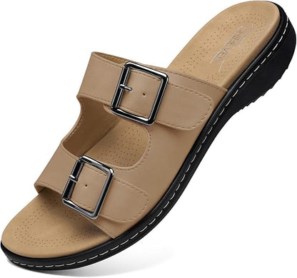 WOMEN BREATHABLE ORTHOPEDIC ADJUSTABLE LADIES LEATHER SANDALS