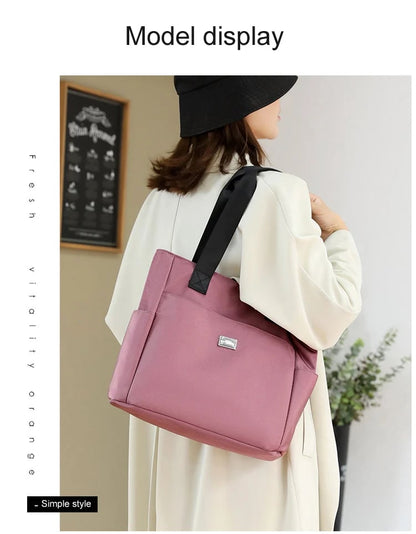 🔥Large Capacity Water Repellent Multi Pocket Nylon Shoulder Bag👜