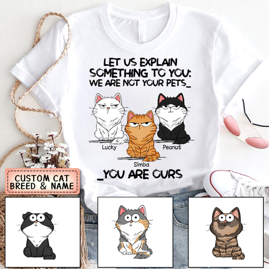 I'm Not Your Pet Funny Expression Cat Personalized Shirt