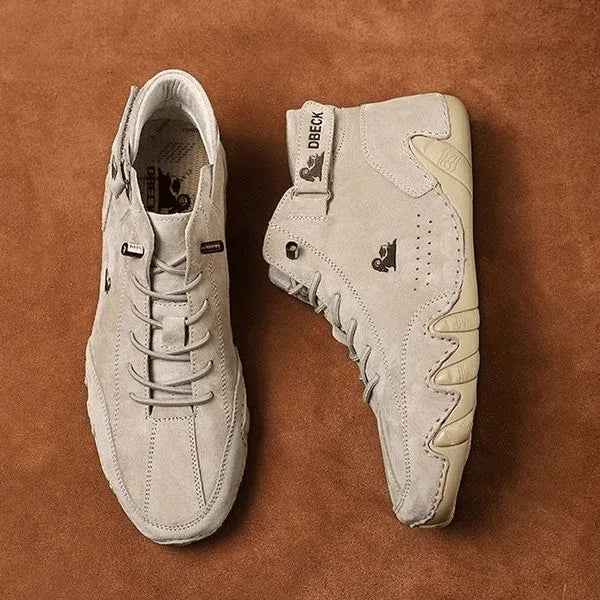 Last Day 50% OFF🔥Men's Handmade Outdoor Waterproof Suede Velcro High Boots