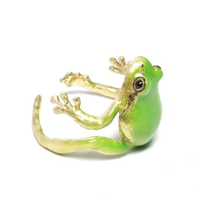 👑 Royal Tree Frog Ring 🐸 | Handcrafted Nature-Inspired Statement Jewelry